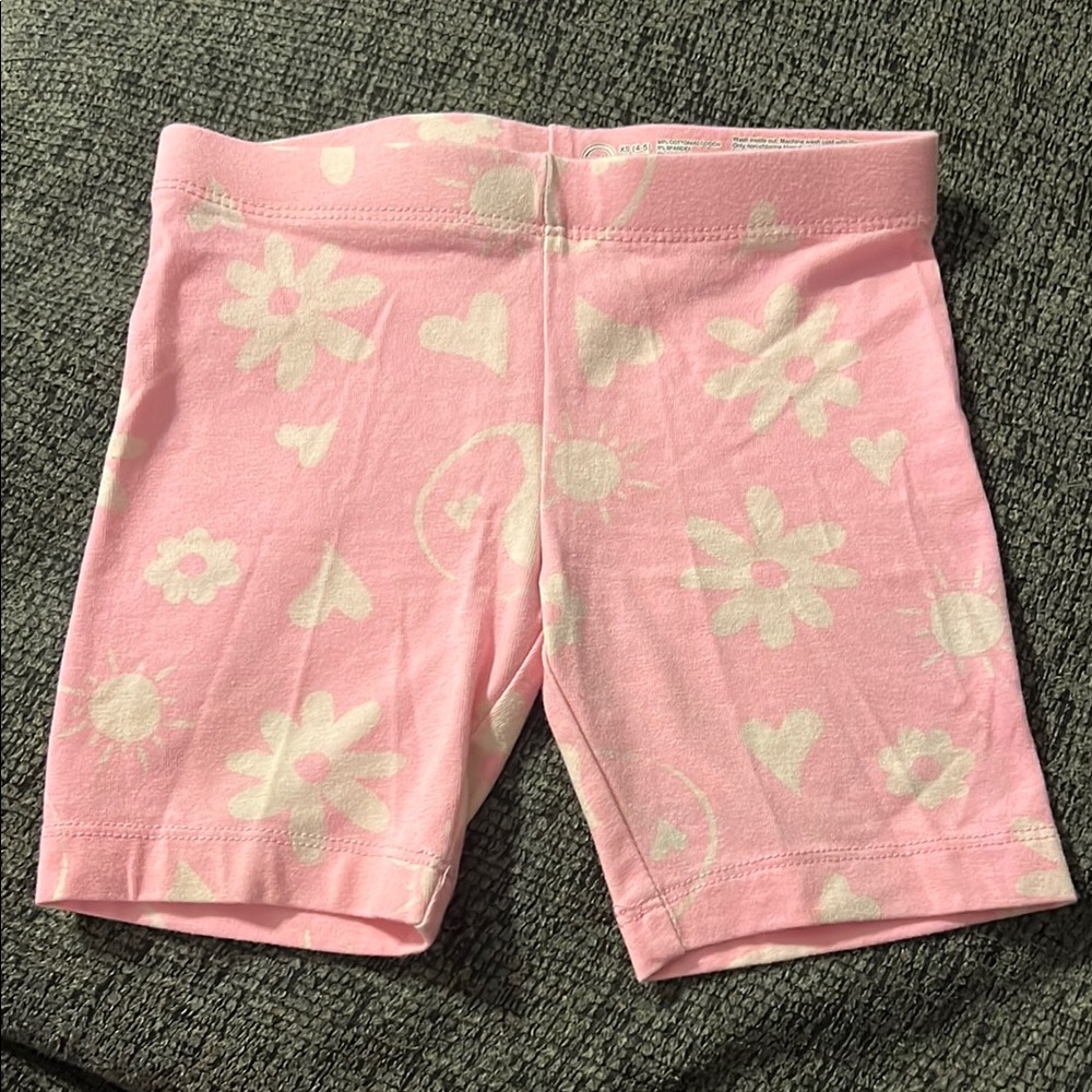 Pink Floral Kids Shorts